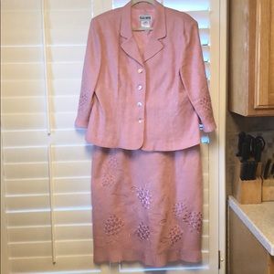 2 piece dress suit linen size 16